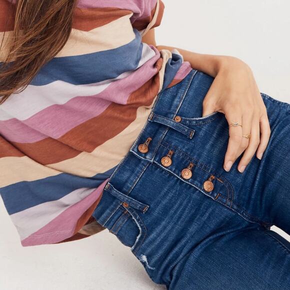 Madewell 10" High-Rise Skinny Jeans in Hanna Wash Size 28 Stretch - Picture 3 of 14